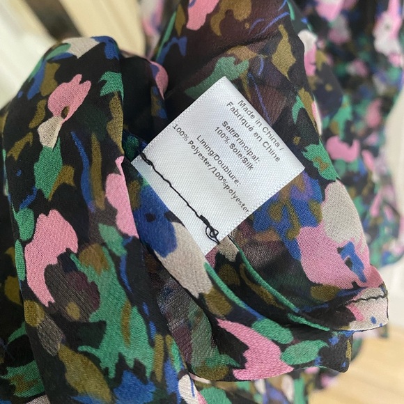 Veronica Beard Maxi Sheer Naomi Floral Silk Dress with Black Slip RARE - Picture 7 of 9